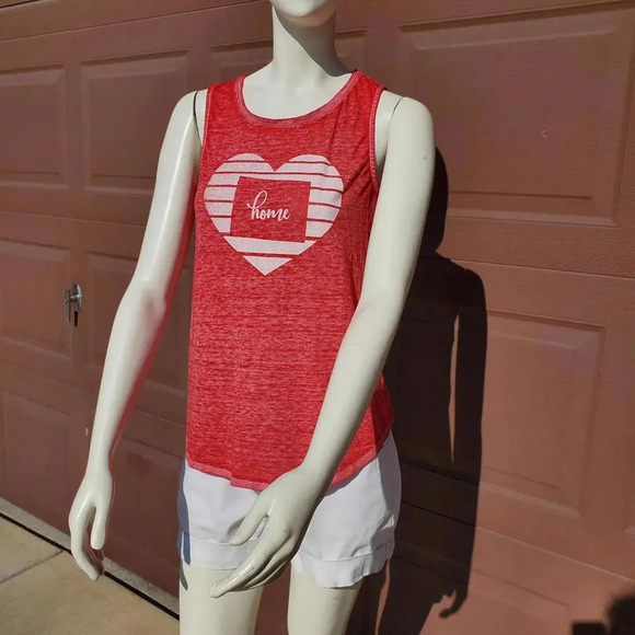 Home Free Red Colorado Stripe Heart Tank Size Small 4/6 NWOT - Picture 12 of 13